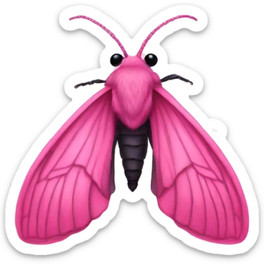 Pink death moth sticker