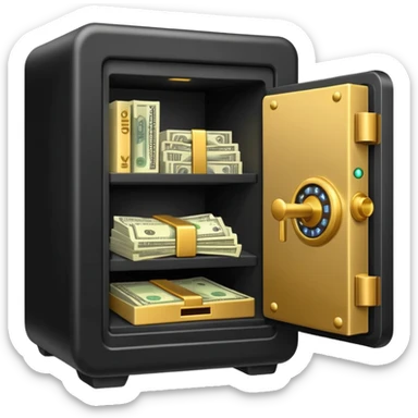 open filled cash money wifi vault sticker