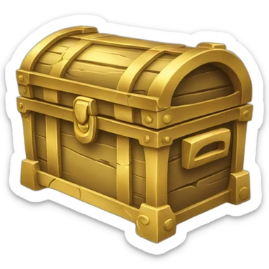 gold chest broken sticker