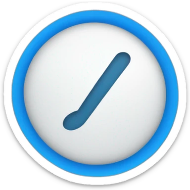 A white colored right tick which is formed inside a blue colored circle. sticker