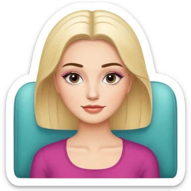 lady is relaxing (lash and brows salon) sticker