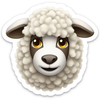 lamb with shag sticker
