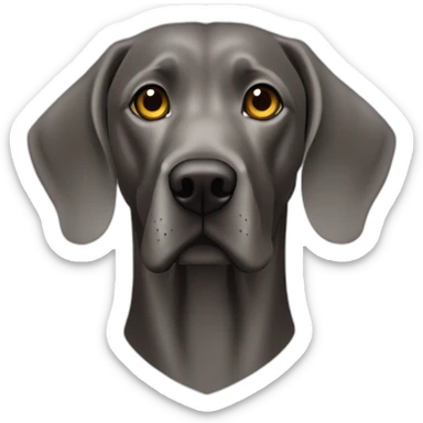weimaraner head silhouet sticker