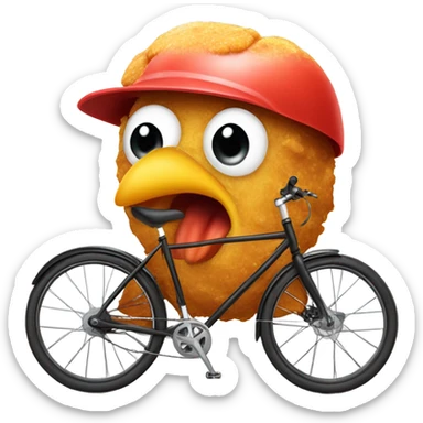A sweaty nugget with a bikehelmet. You have to be able to see the nugget is giving everything during the  sticker