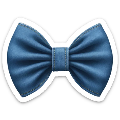 Denim bow sticker