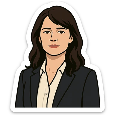 flat toon style portrait of Teresa Lisbon from The Mentalist sticker
