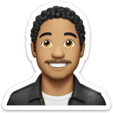 Anthony Ramos with facial hair smiling sticker