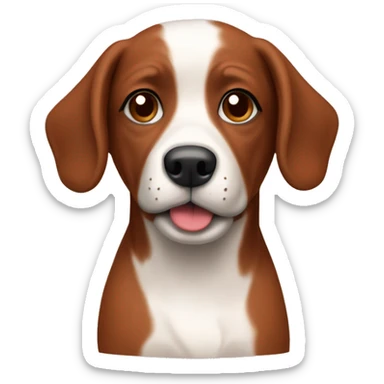 Red/brown petite brabançon dog sticker