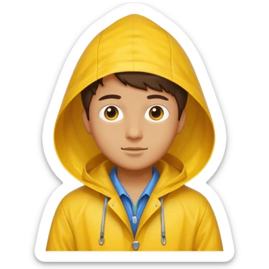 open Raincoat Pedestrian  sticker
