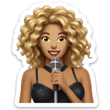 Concert beyoncé singing in mic sticker