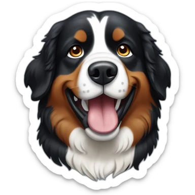 Bernese Mountain Dog playing sticker