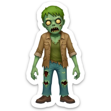 Create an emoji of  a scary Zombie full bodied sticker