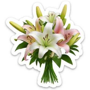 lilies bouquet sticker