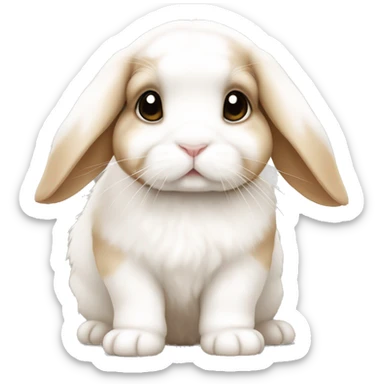 Cute baby white and tan holland lop sticker