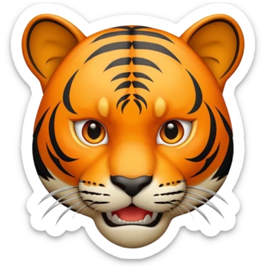 Dangerous tiger face sticker