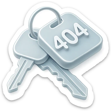 A set of 3D rendered car keys with a distinctive key fob displaying "404" - suggesting you can't start/access what you're looking for, but EuroHub has the keys to help you find the right page. sticker