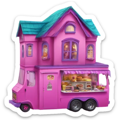 Barbie’s haunted dream house and food truck  sticker