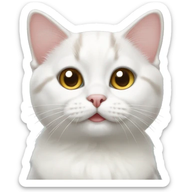 Munchkin white cat  sticker