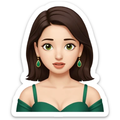 pretty bratz genmoji that looks like tamannah bhatia (bollywood actress), wearing a dark green sweetheart neckline top, dark brown hair, light makeup, no necklace, dangly earrings, side hair part, fair. dark brown eyes


Show her coughing sticker