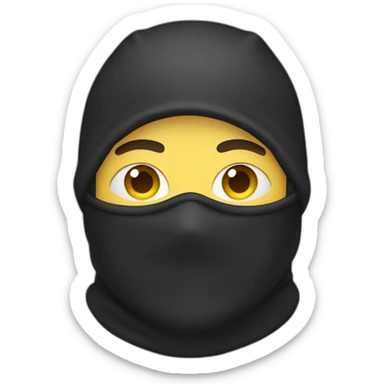Man with a balaclava sticker