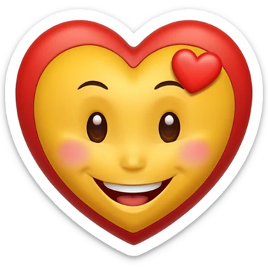 smiling face thank you love sticker