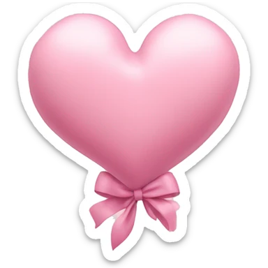 Coquette soft pink heart with a bow on it broken in two pieces  sticker