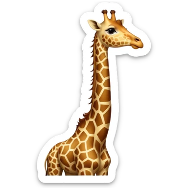 Vintage circus giraffe wearing neck ruffles sticker