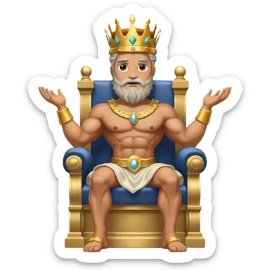 god zeus statue on a throne sticker