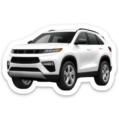 White suv black rims sticker