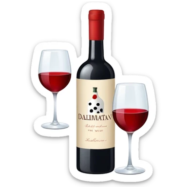 Dalmatian wine sticker