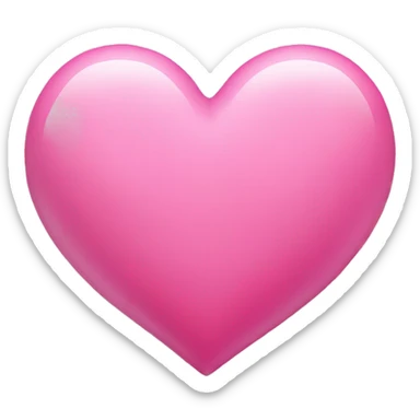 Pink heart small sticker