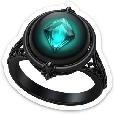Cursed ring – Black jewel, eerie aura











 sticker