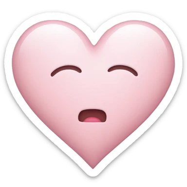 light pink heart emojie  sticker