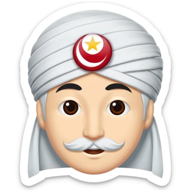 Arka planı turkuaz olan normal bir Türk Bayrağı  sticker