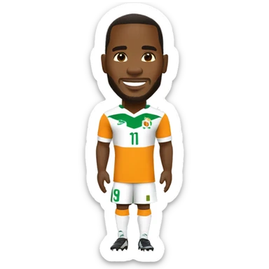 Didier drogba avec le maillot de la côte d'ivoire de 2014 sticker