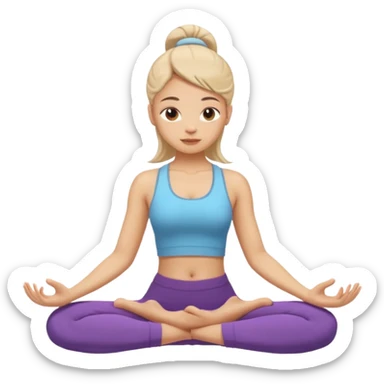 girl doing yoga sticker