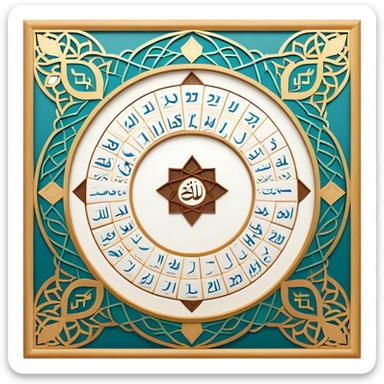 Ramadan calendar turkis  sticker