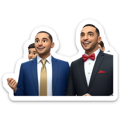 boys in formal attire sticker
