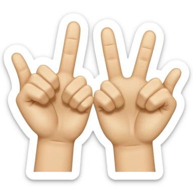 I want two tumbs up like it's done with two hands, it should be the other side od the hand sticker