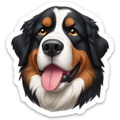 pouting bernese mountain dog sticker