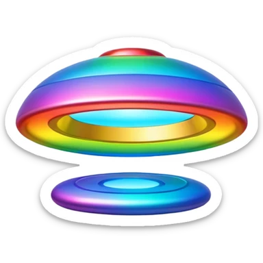 ufo rainbow colors sticker