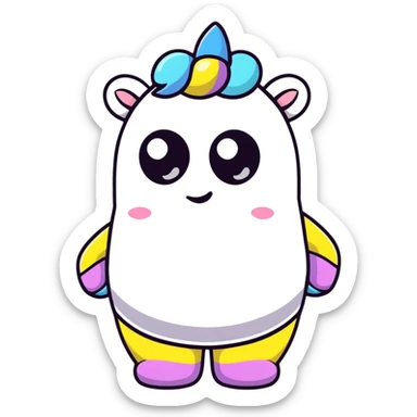minion wearing unicorn suit sticker