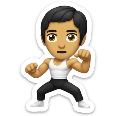 Bruce Lee in air sticker