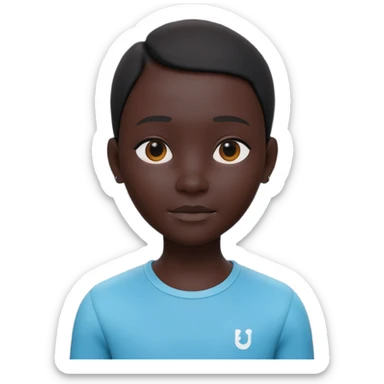 Minimalist 3D avatar, smooth matte plastic texture, soft cinematic lighting. The entire figure is completely black and matte. no eye sockets, no pupils, no eyebrows, clay render style, modern digital illustration, octane render. sticker