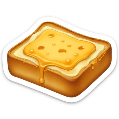 Cheese toast iphone emoji  closed sticker