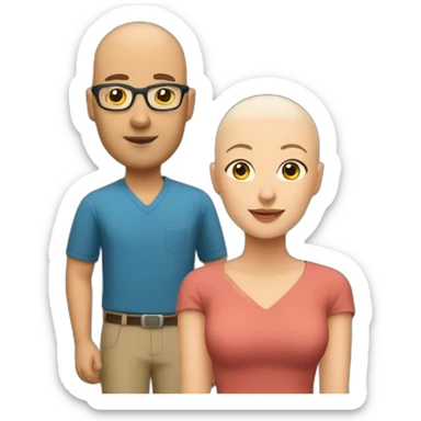 bald teacher with barb sticker