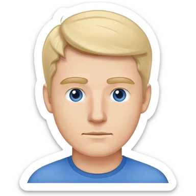 a white man wear a blue shirt sticker