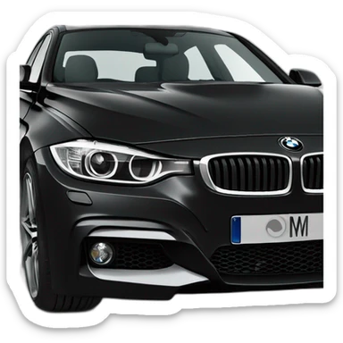 bmw f30 black color sticker
