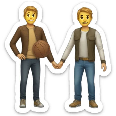 Deux jeux humain sticker