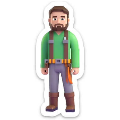 Garetr Garrison adventurer from Minecraft movie sticker